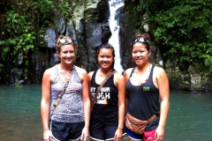 Hiking up 7 waterfalls