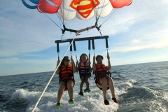 Parasailing with my cousin and aunt